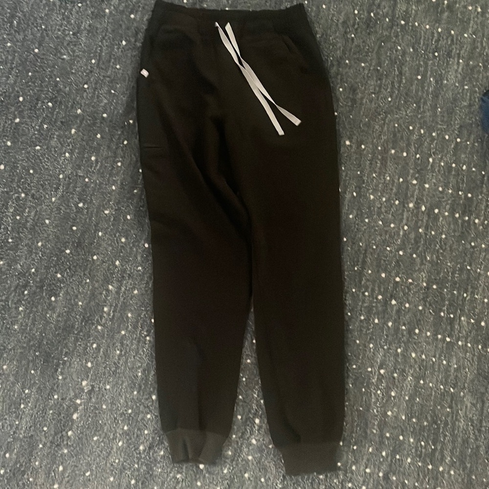 High Waisted Zamora Jogger Scrub Pants: Black